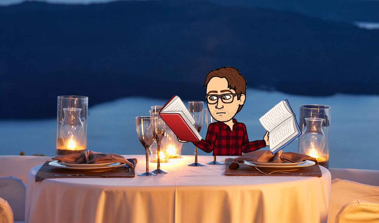 There are plenty of ways to sneak studying into date night. Bringing books to dinner never hurt anybody.