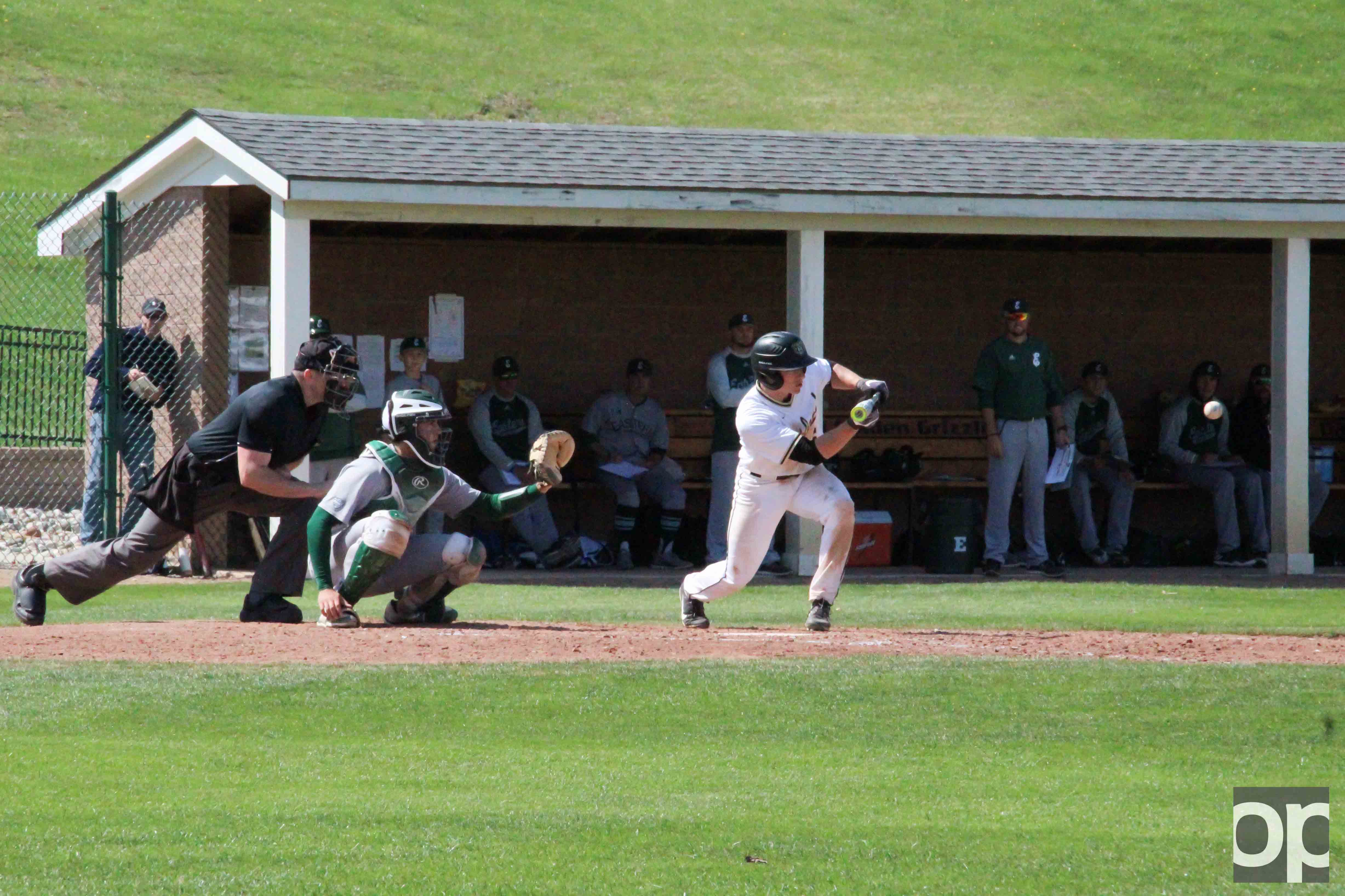 The Golden Grizzlies finally hosted a home game at the baseball field on campus against EMU and won 14-11 on Tuesday, April 18.