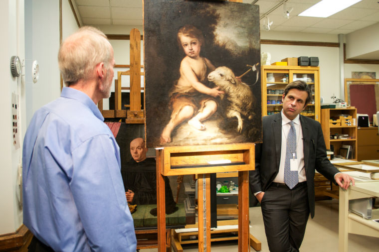 Paintingfound in Meadow Brook Hall restored by DIA