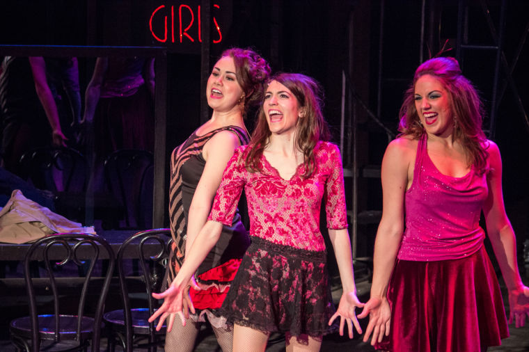 Wilk belts it out with her fellow cast members. The musical includes hit songs such as “Hey, Big Spender” and “If My Friends Could See Me Now.”