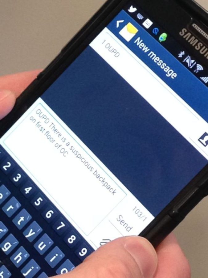 OUPD text alerts provide a new way to report crime, emergencies