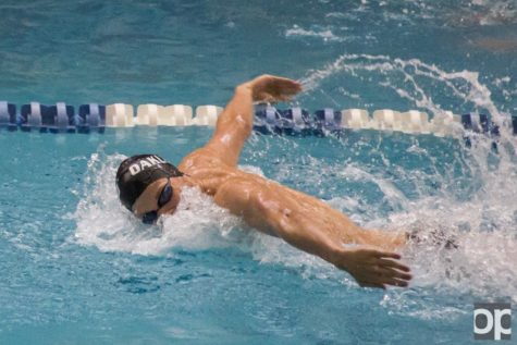 The men’s swim team freestyled its way to victory in the recent race.
