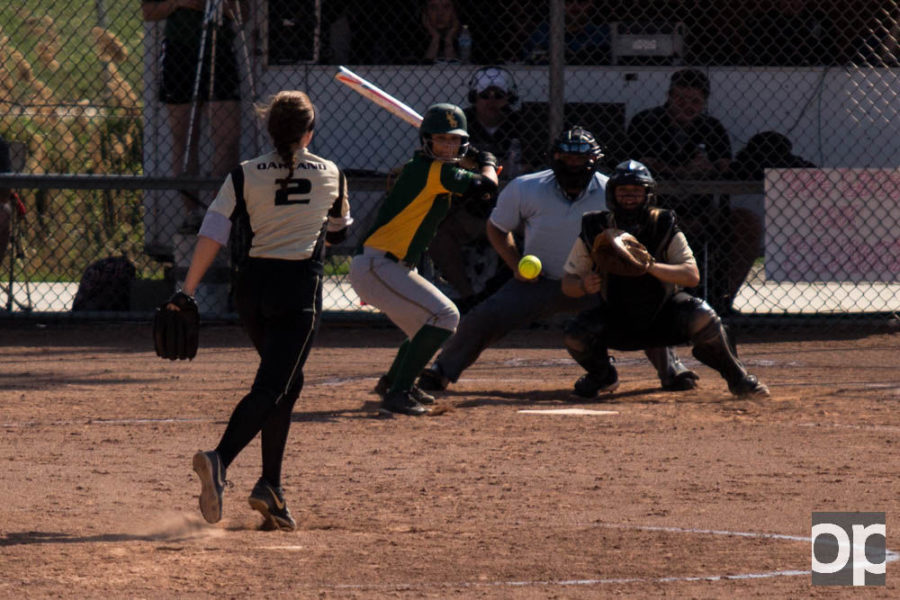 Kaley+Waalkes+pitched+her+fourth+win+for+the+Golden+Grizzlies.+She+also+hit+her+first+three-run+home+run+of+the+season+during+the+fourth+inning.