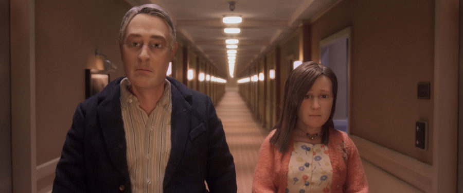 David Thewlis voices Michael Stone and Jennifer Jason Leigh voices Lisa in the animated stop-motion film, ANOMALISA, by Paramount Pictures