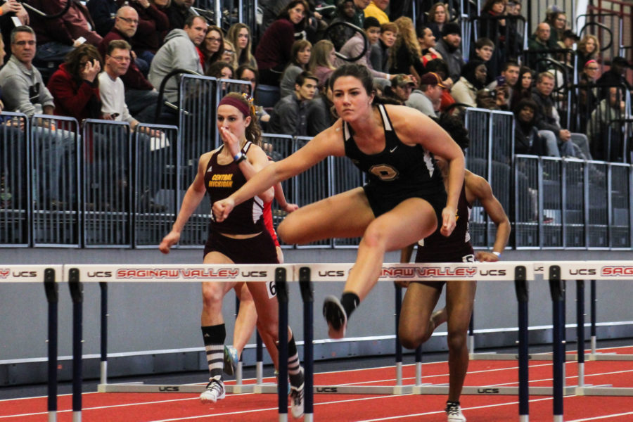 The mens and womens track and field team competed at Saginaw Valley State University on Saturday, Jan. 30.