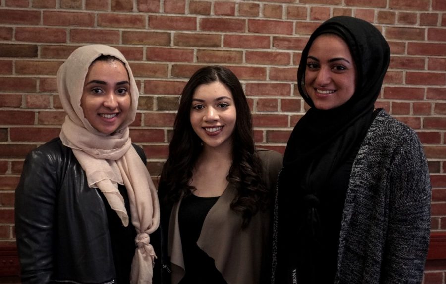 Treasurer, Noor Haq, Vice President, Tamara Mabrouk, and President, Sarah Abunada head OUs Students for Justice in Palestine chapter. 