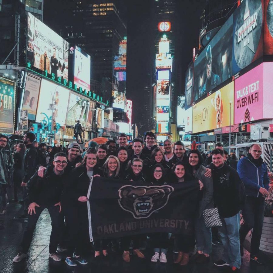 Oakland Universitys a cappella group, Gold Vibrations, competed in the final round of the ICCA on Saturday, April 30 at the Beacon Theatre in New York City. 