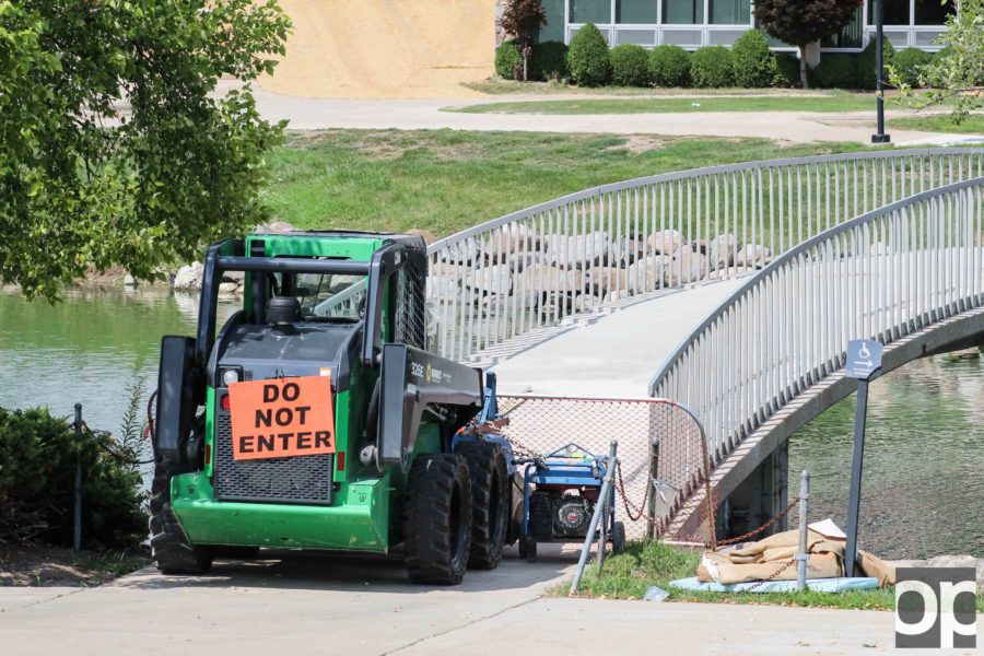 Bridge construction will address various hazards and be completed by the fall semester.