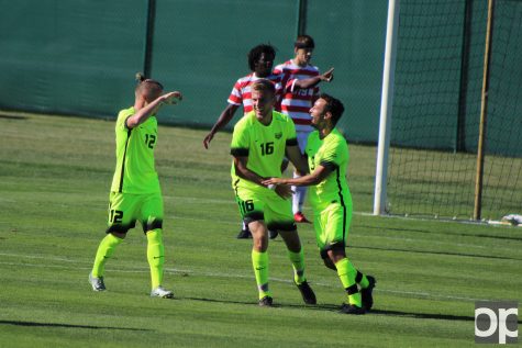 Men's soccer beat University of Dayton 1-0 at the homecoming game Saturday afternoon. Last time the Flyers faced the Golden Grizzlies they advanced to the second round of the 2015 NCAA tournament on penalty kicks after 2-2 tie in double overtime. 