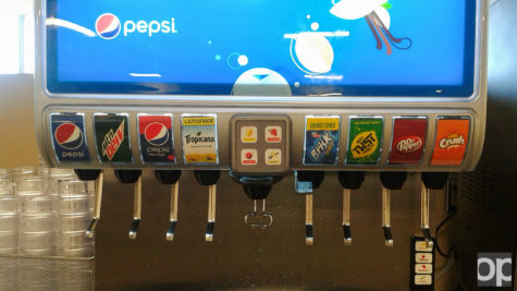 A new refreshment machine is available to students with variety of flavors in the Vandenberg dining hall.