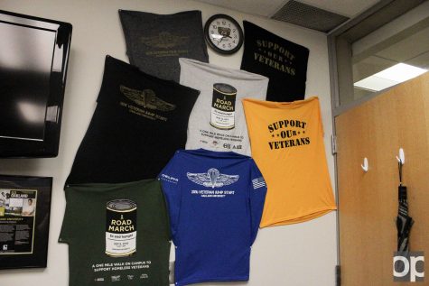 The promotional t-shirts for SVOU are on display. The green shirt on the bottom left was for this year's road march.