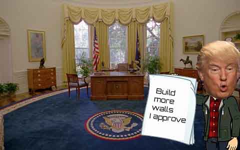 President Donald Trump likes to sign an executive order every week in the oval office. 