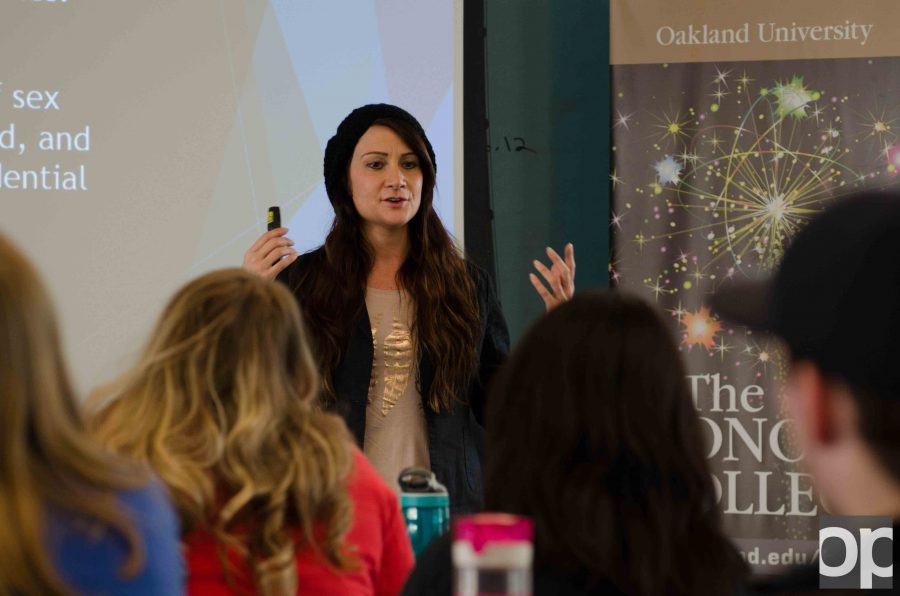 Medical students from the Oakland University Beaumont School of Medicine attend a seminar on how to combat human trafficking cases and what signs to watch for when identifying victims. 