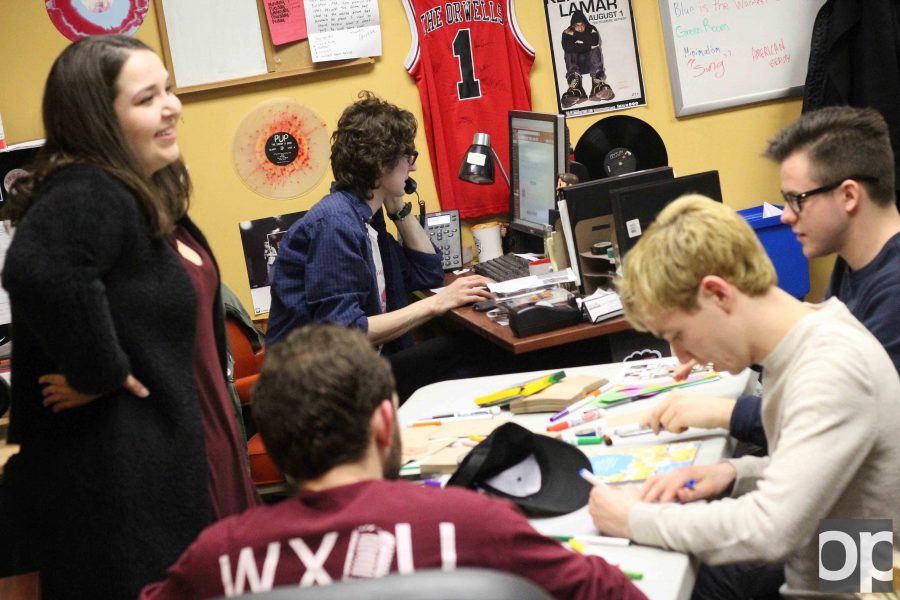 WXOU employees participate in Kindness Day activities on February 14.