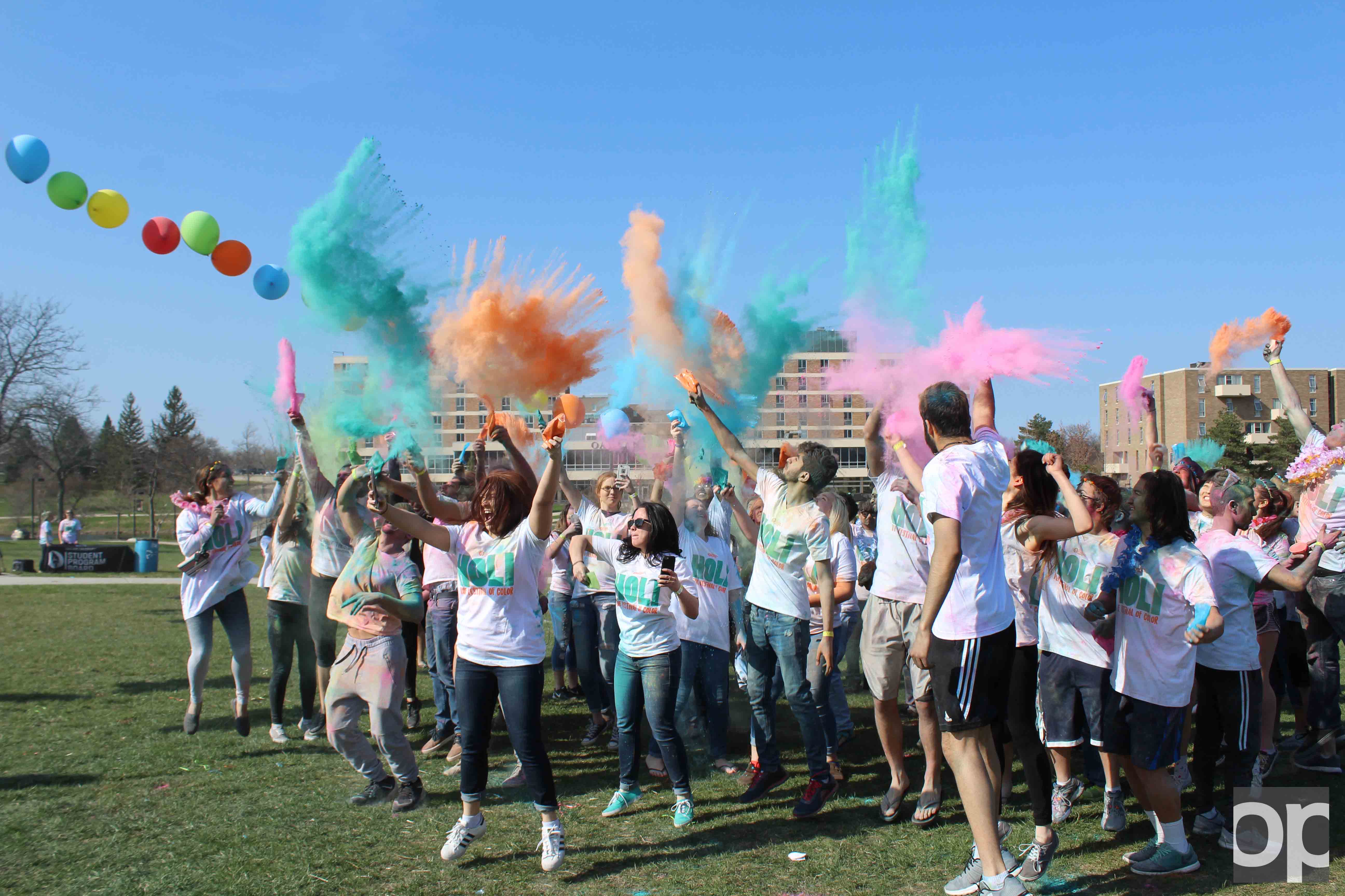 SPB hosted a Holi celebration, complete with music and balloons, to welcome the coming of spring on Friday, April 14.