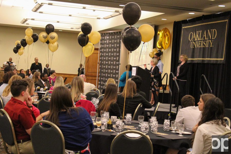 The annual Student Activities and Leadership Award Banquet was celebrated with the theme Happy 60th Birthday, Oakland University!