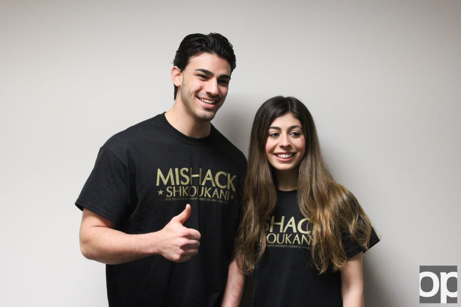 President Lena Mishack (right) and Vice President Jousef Shkoukani (left) were announced to lead OUSC next year. 