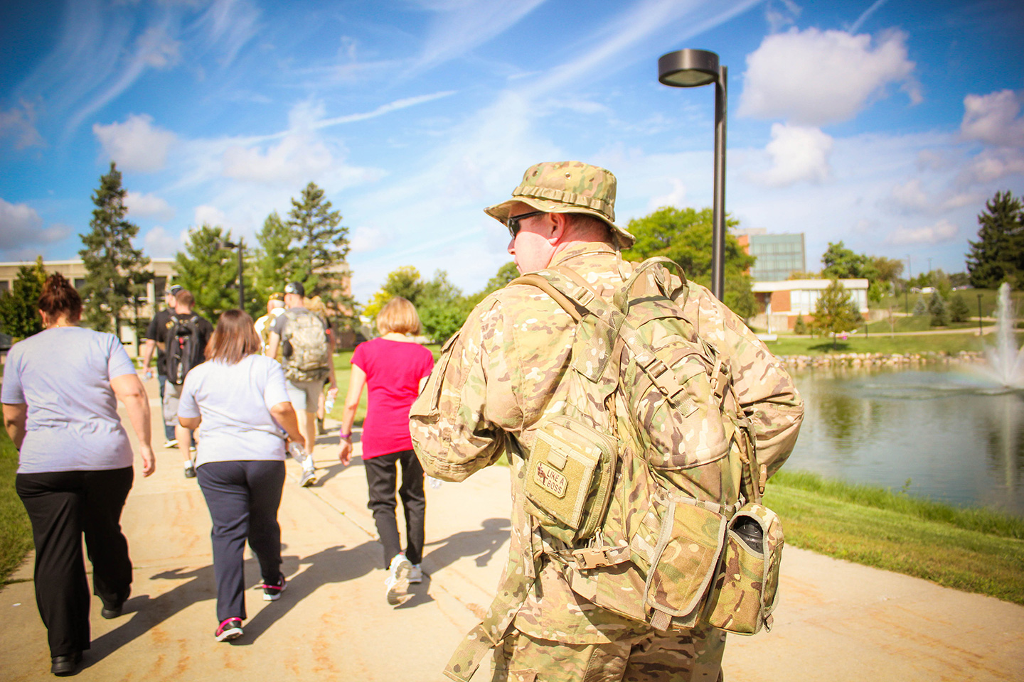 Students partake in the second annual Road March on Oaklands Campus.