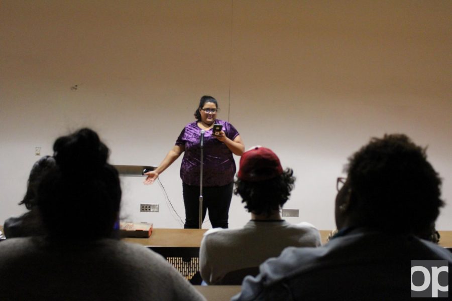 Members of GSA, OU Feminists, and NextGen read emotional poems both written by themselves and others.