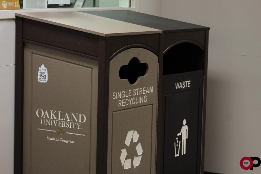 Offices across campus will receive labeled single-stream recycling bins to promote mindfulness of the environment.
