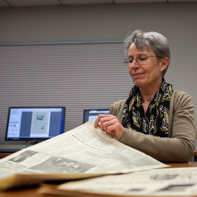 Dominique Daniel, humanities librarian for history and modern languages, says she finds archival materials the most fascinating part of history.