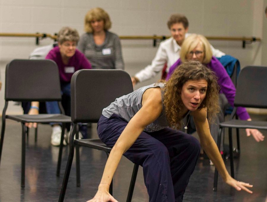 Associate dance professor and former Rockette Ali Woerner co-founded professional dance group Take Root with Thayer Jonutz.