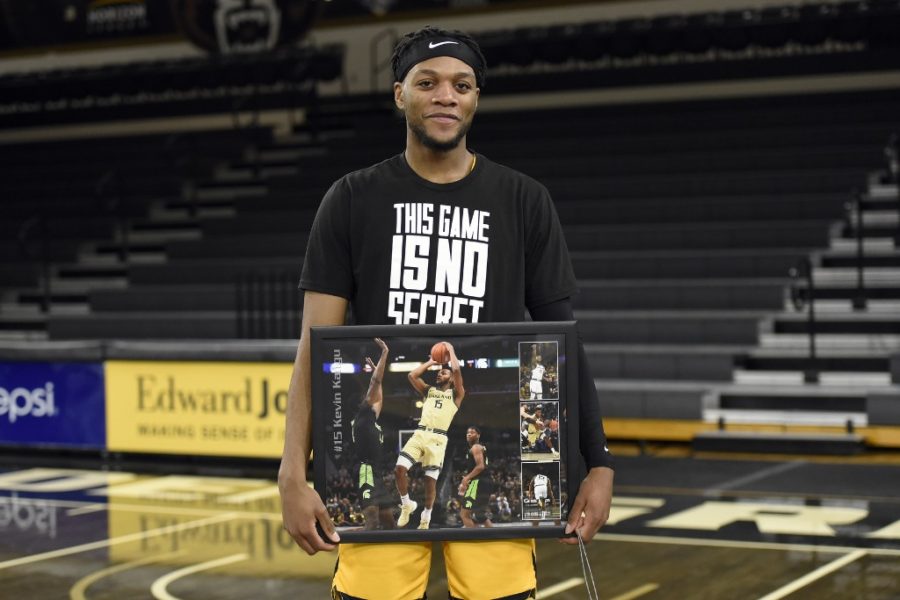 Kevin Kangu was honored this past weekend as Oakland men’s basketball’s only senior.