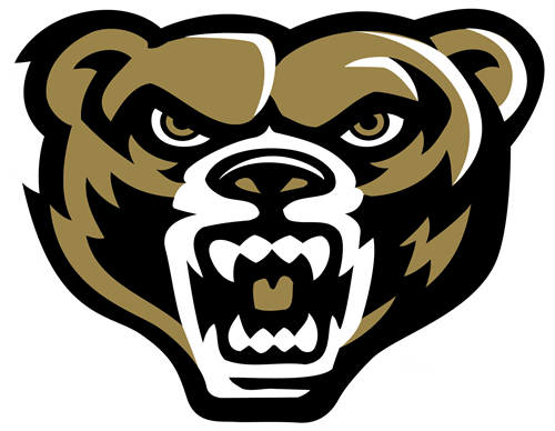 The current logo for Oakland University, the Golden Grizzly.