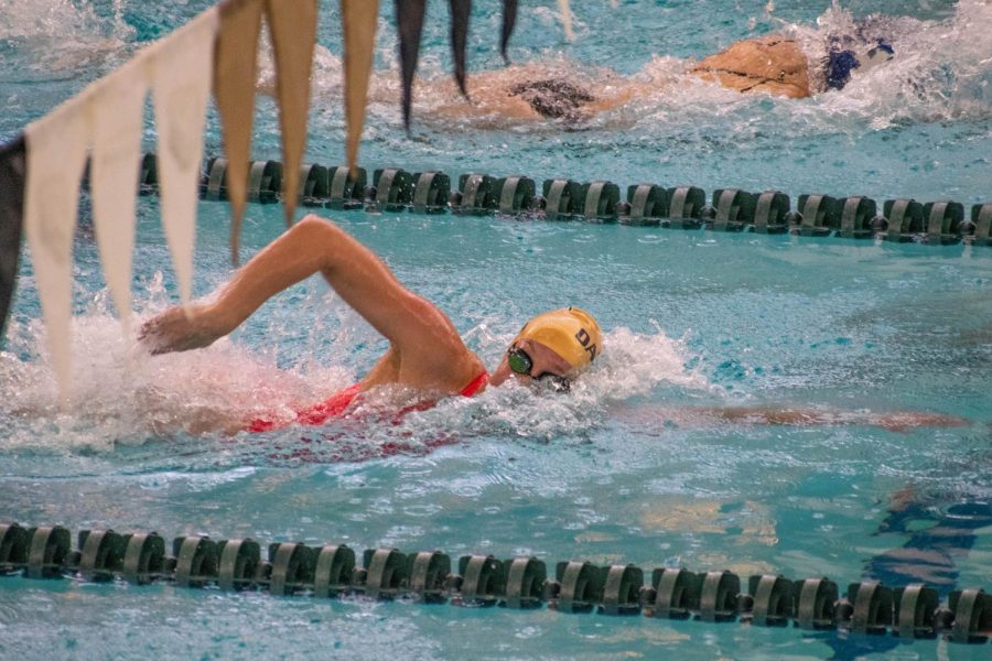 The Swim & Dive teams beat the Xavier Musketeers 157-105 (womens) and 155-107 (mens) on Oct. 23.
