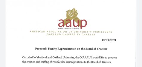 The header of the official proposal from OU AAUP to add two faculty liaisons to OUs Board of Trustees.