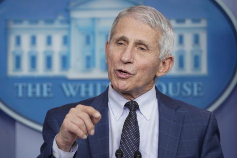 Dr. Anthony Fauci at a Dec. 1 press conference at the White House discussing the omicron variant.