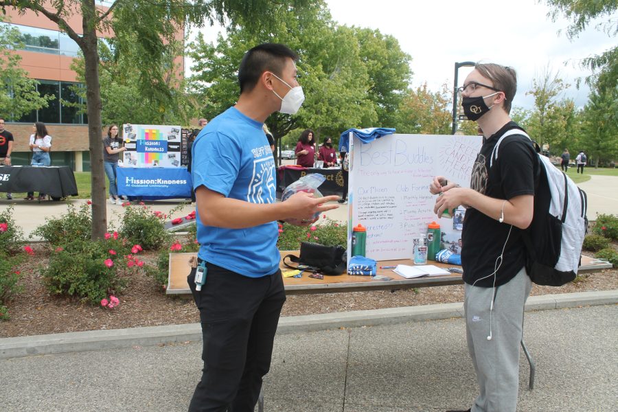 Student organizations participate in the 2021 Fall Grizz Fest (pictured here).