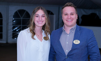 OU alumus and mentor Nick Siekirk pictured with mentee Rachel Cook.