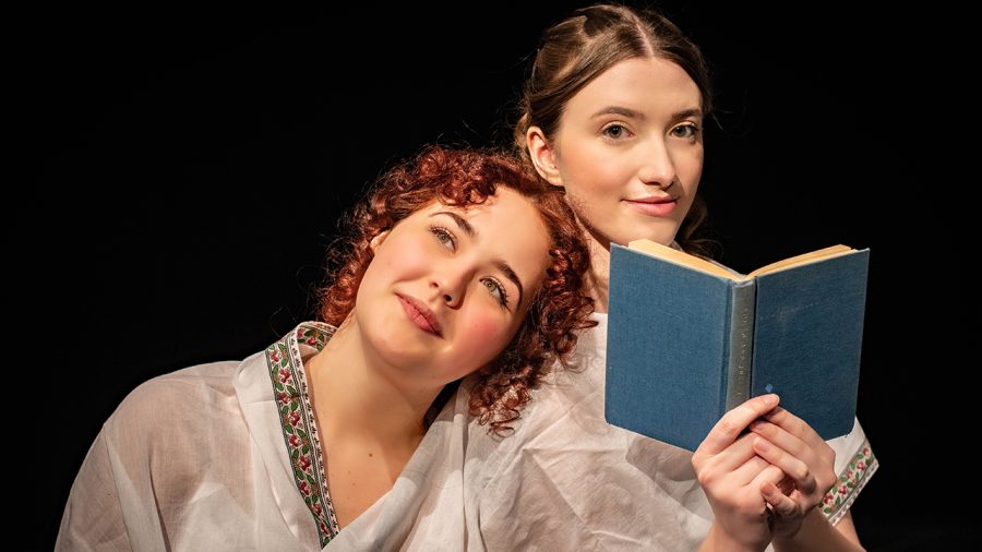 Marianne (Madeline Daunt) and Elinor (Emily Nichter) in Sense and Sensibility.