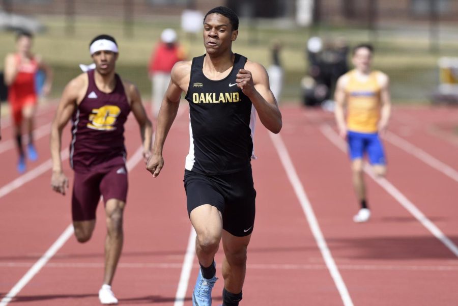 Jimmie Williams has blossomed into one of the most decorated runners in Oakland track and field history.  Photo courtesy of OU Athletics