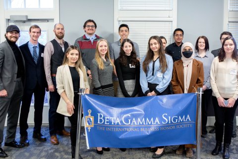 The Beta Gamma Sigma chapter recently welcomed 28 new members.