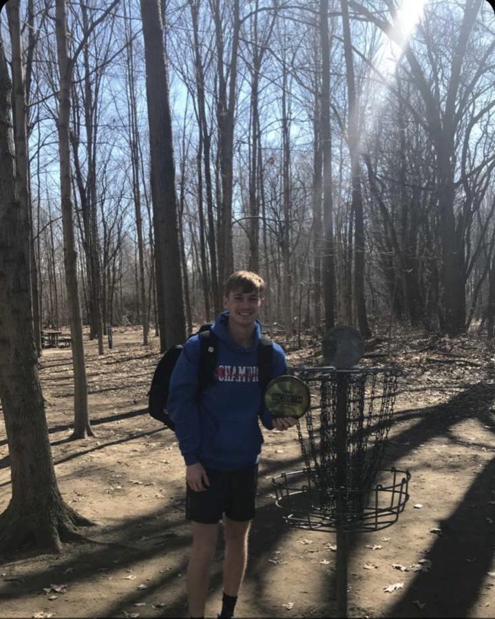 Ayden Roupe is a professional disc golfer. Disc golfing has seen a rise in popularity since the pandemic.