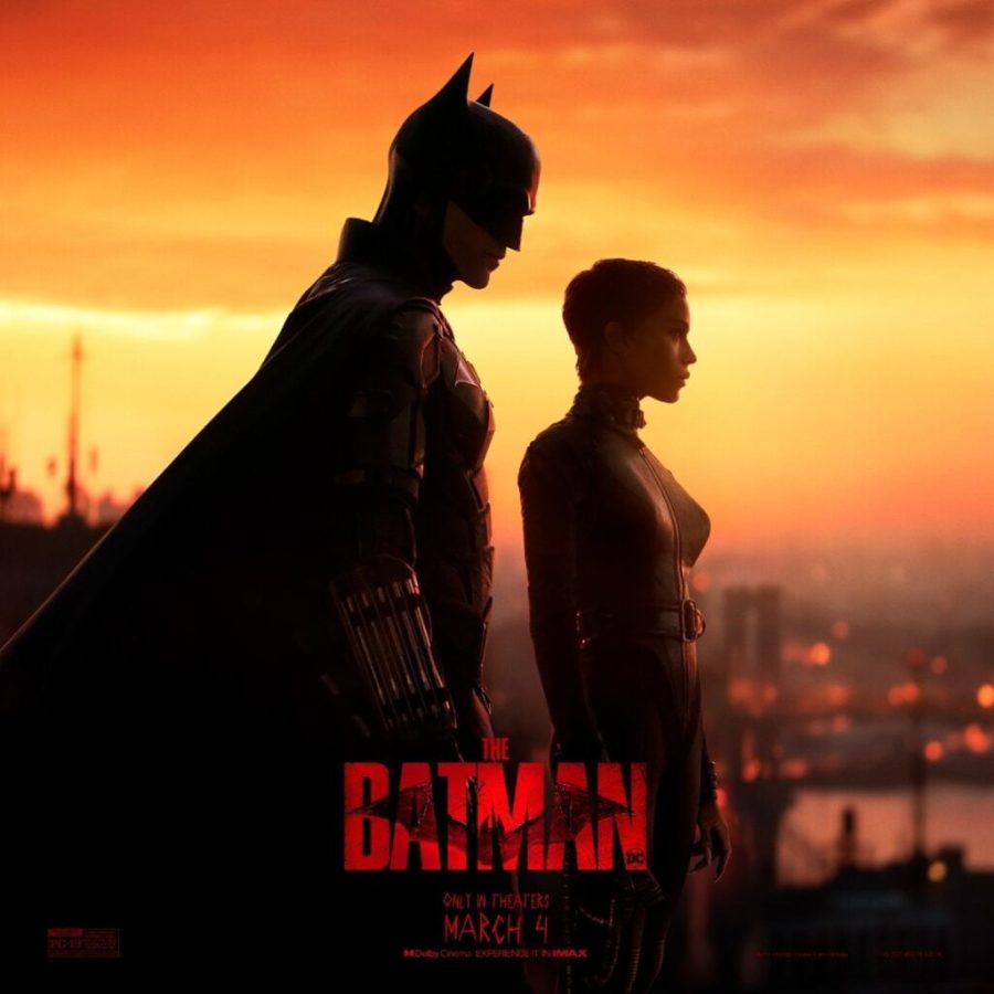 Robert Pattinson as Batman and Zoë Kravitz as Catwoman in The Batman (2022)