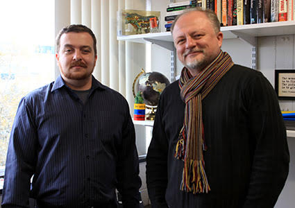 Walter Wolfsberger (left) and Professor Taras Oleksyk (right).
