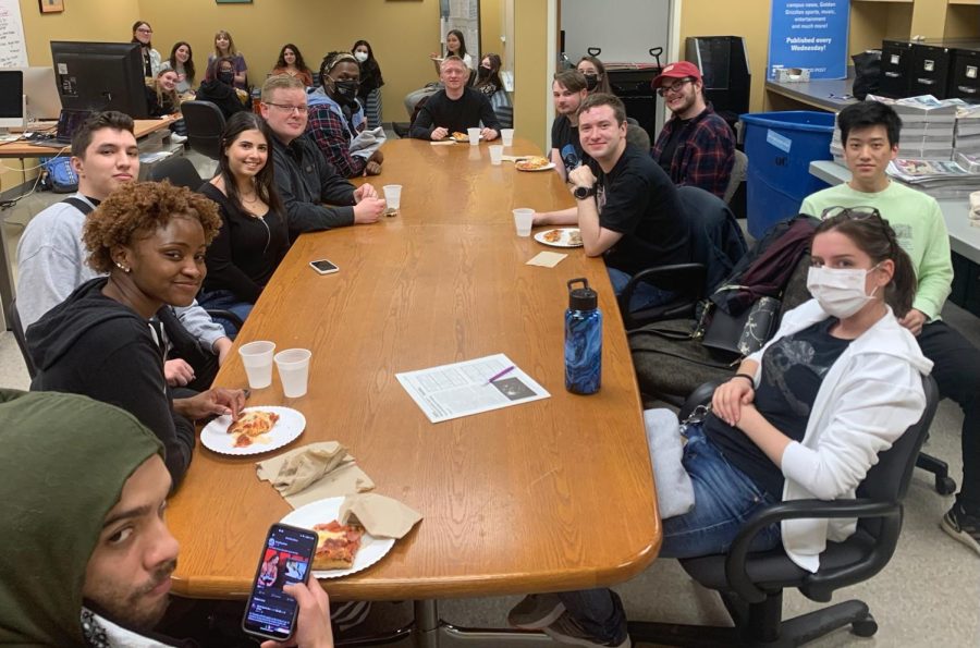A photo from The Posts end of the year office party. In this article, Seniors leaving The Post share their favorite memories from their time working on the newspaper.