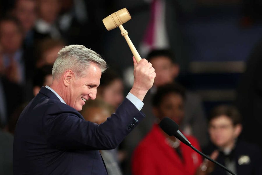 Speaker+of+the+House+Kevin+McCarthy+receives+gavel.+Photo+courtesy+of+Win+McNamee+via+Getty+Images