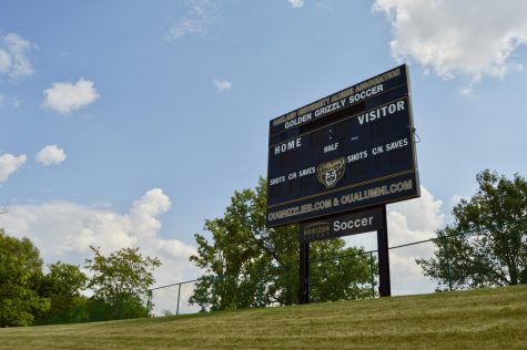 The Golden Grizzlies soccer scoreboard