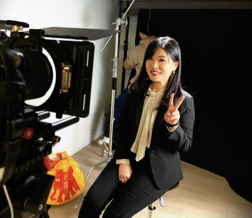 Chaioning Su in November 2023 at a studio in Taipei, Taiwan during her interview for a documentary titled Disinflation: The Invisible War. 

Photo courtesy of Chiaoning Su.