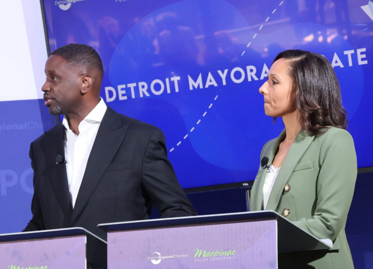 Rev. Solomon Kinloch (left) Jr. and Detroit City Council President Mary Sheffield (right), photo courtesy to Michigan Advance